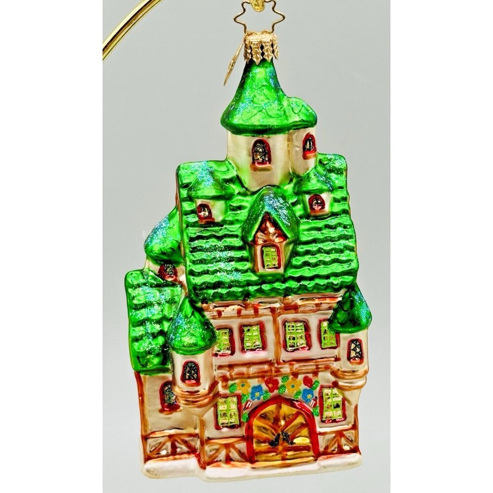 Christopher Radko Tudor Toy Shop Green Roof Christmas Ornament 5.5 inch 2001‎